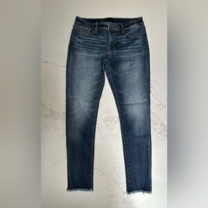 Buckle Women's Skinny Jeans - Dark Blue